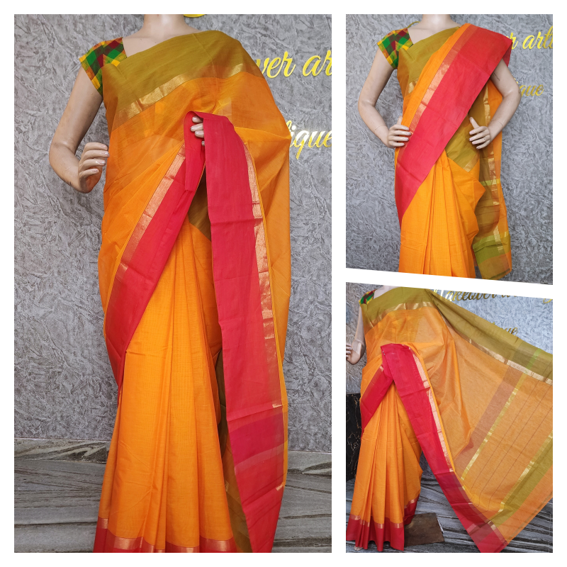 HANDLOOM  KANCHI COTTON SAREE