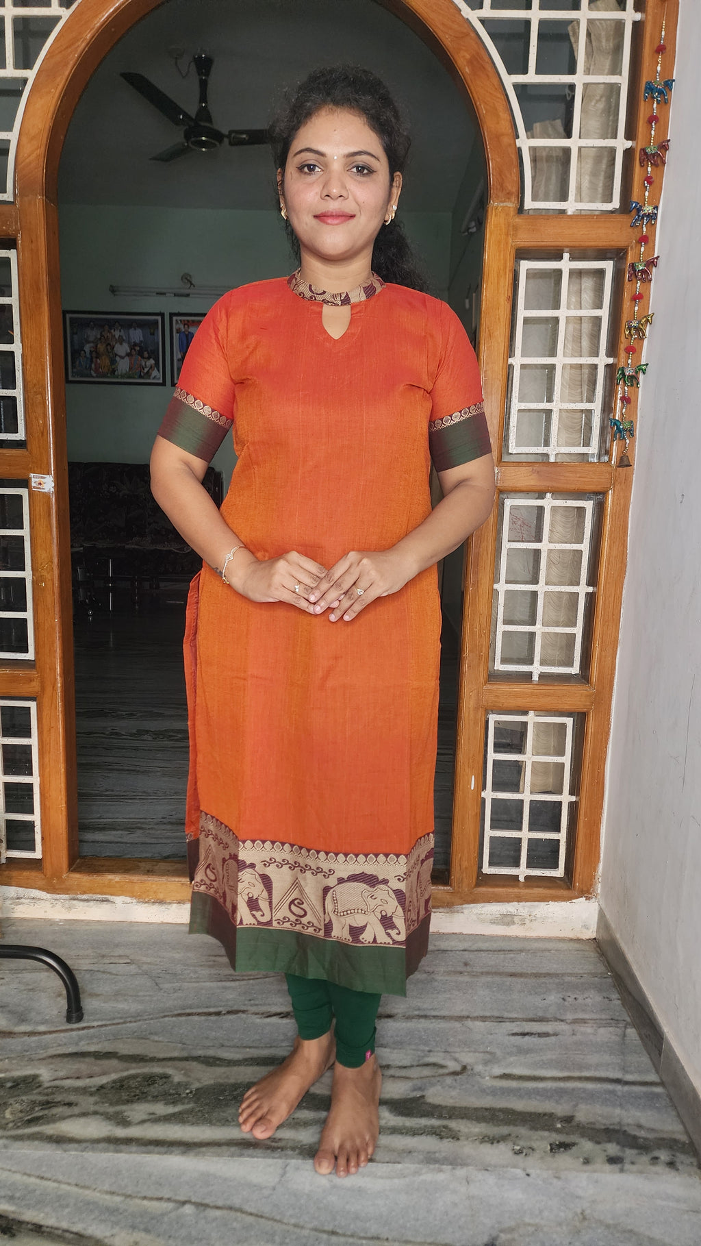 HERITAGE DESIGN NARAYANAPET COTTON KURTI