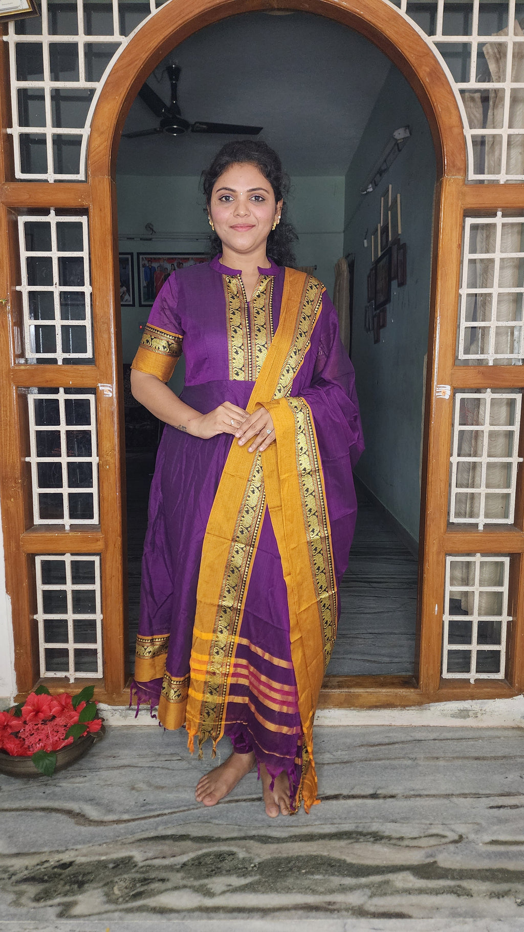 HERITAGE DESIGN NARAYANAPET ANARKALI SALWAR SET