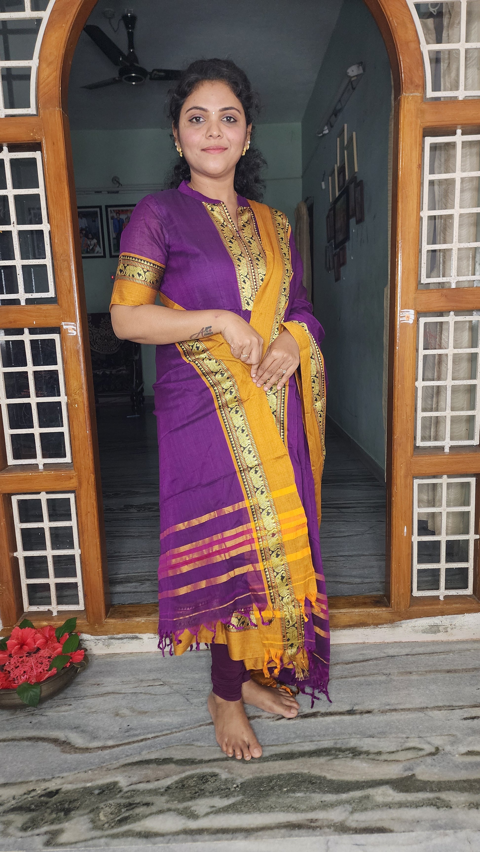 HERITAGE DESIGN NARAYANAPET ANARKALI SALWAR SET