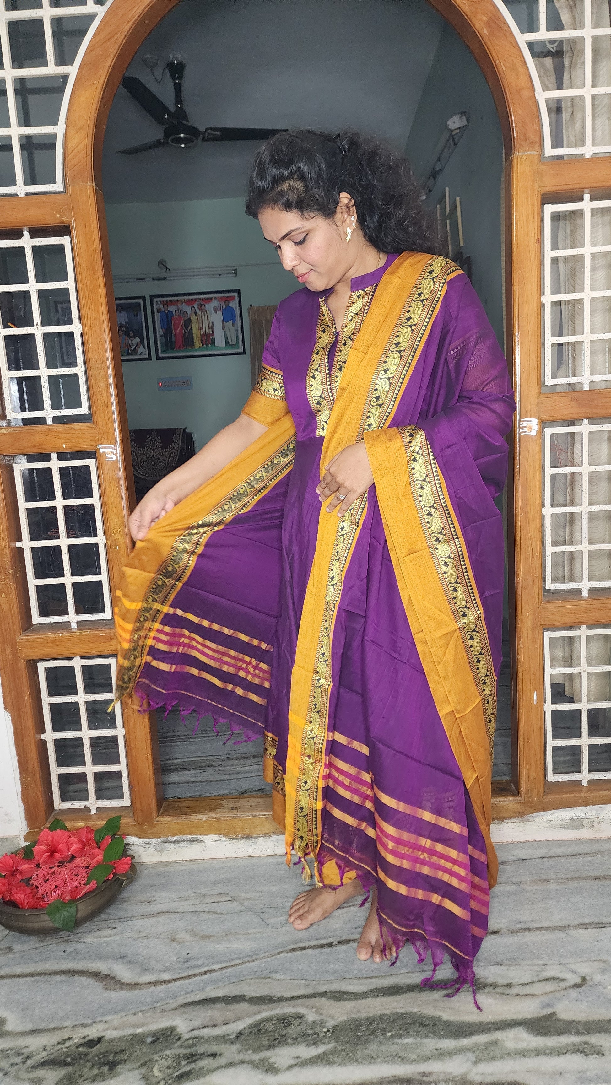 HERITAGE DESIGN NARAYANAPET ANARKALI SALWAR SET