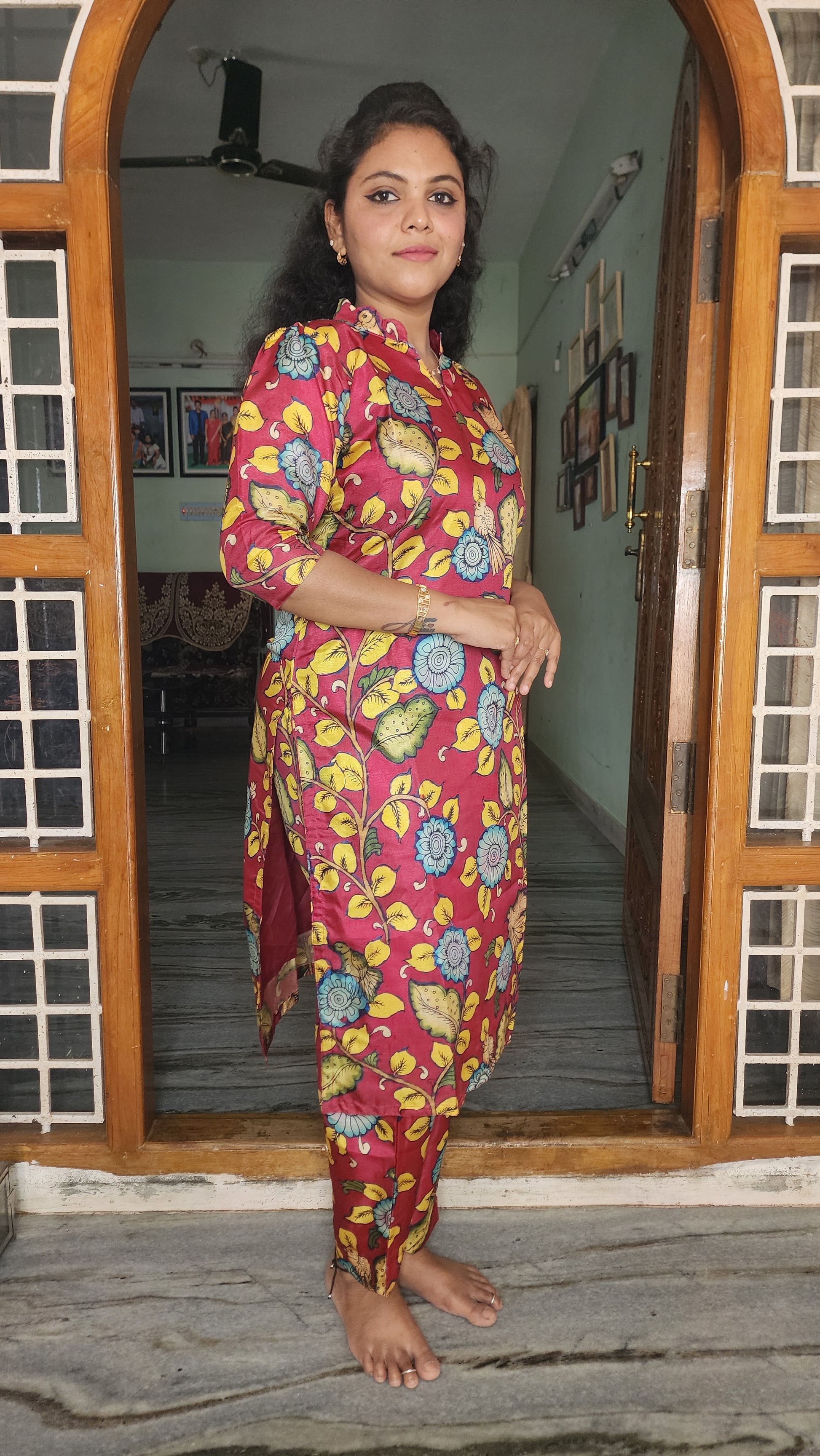 CO-ORDS DOLA SILK MATERIAL STITCHED