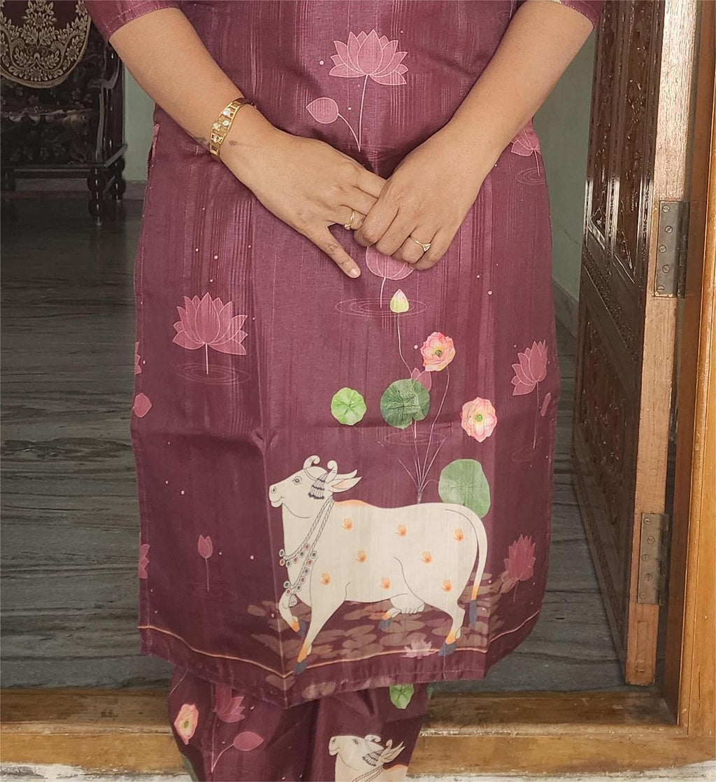 CO-ORDS GINGER SLUB MATERIAL STITCHED