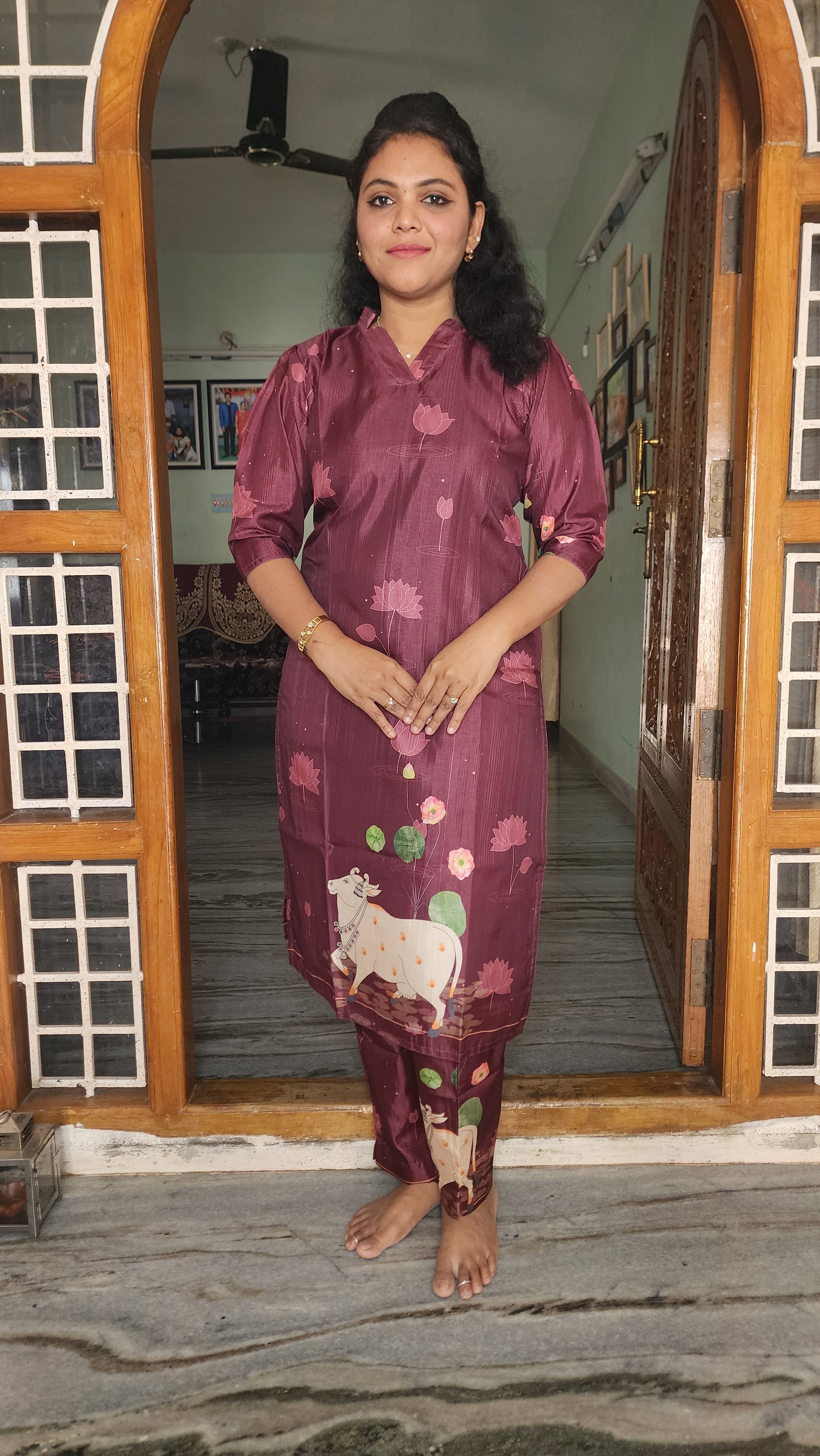 CO-ORDS GINGER SLUB MATERIAL STITCHED