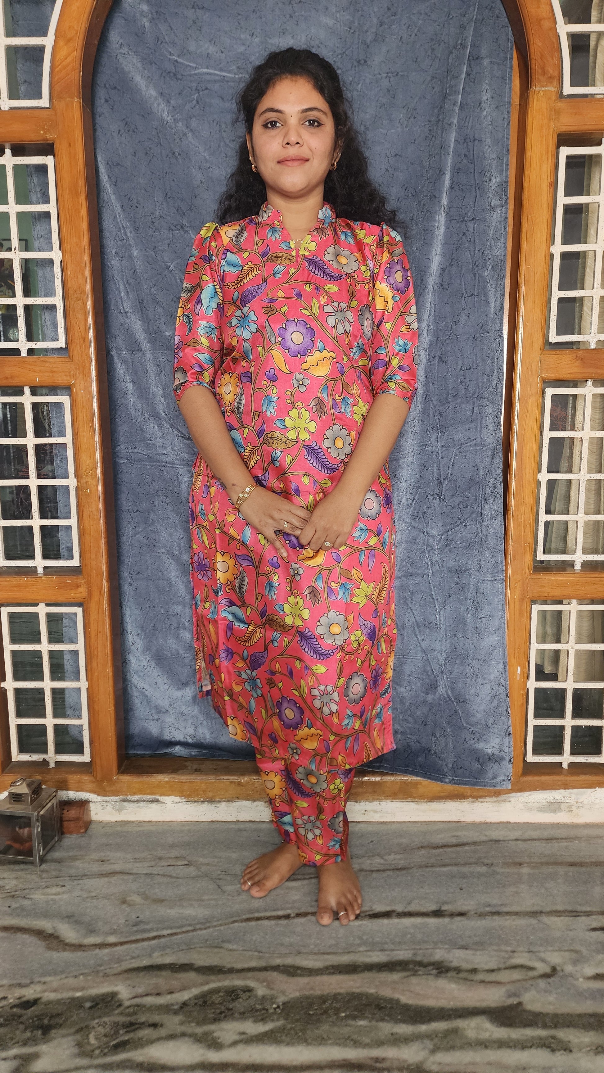 CO-ORDS DOLA SILK MATERIAL STITCHED