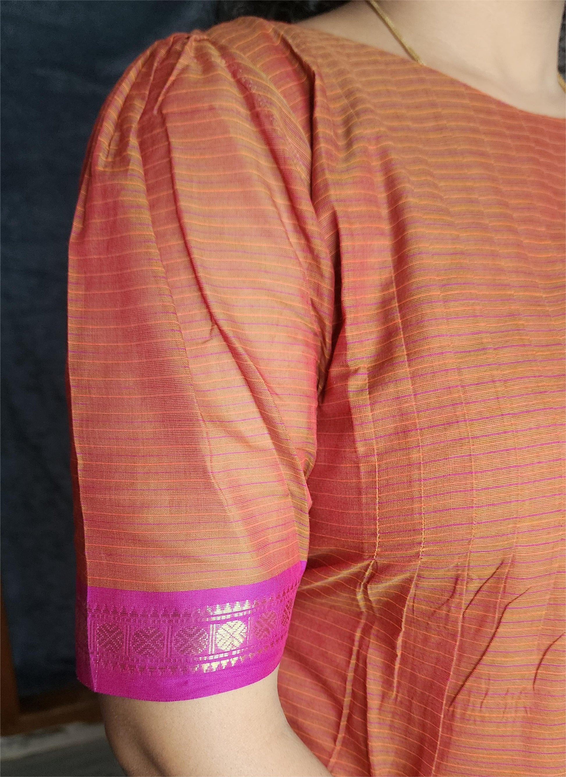 HANDLOOM COTTON ANARKALI KURTI WITH A SHARARA PANTS