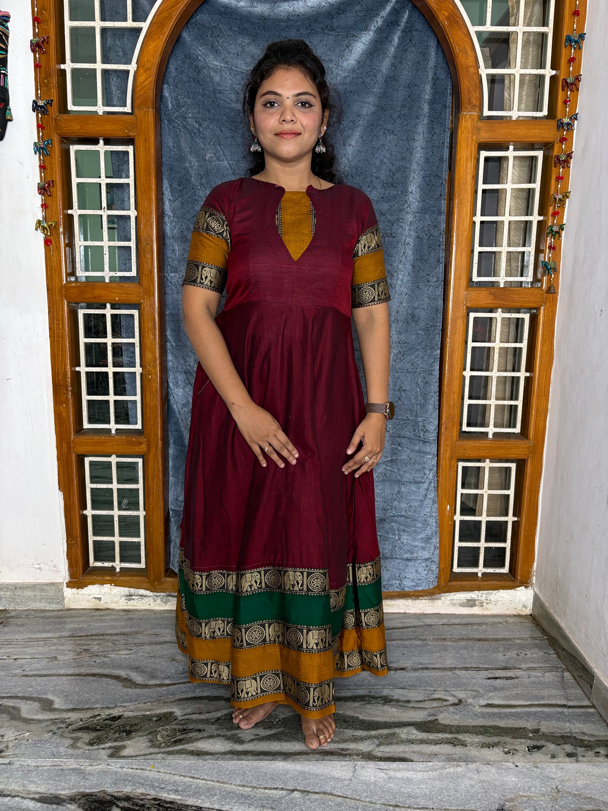 NARAYANAPET COTTON ANARKALI TOP