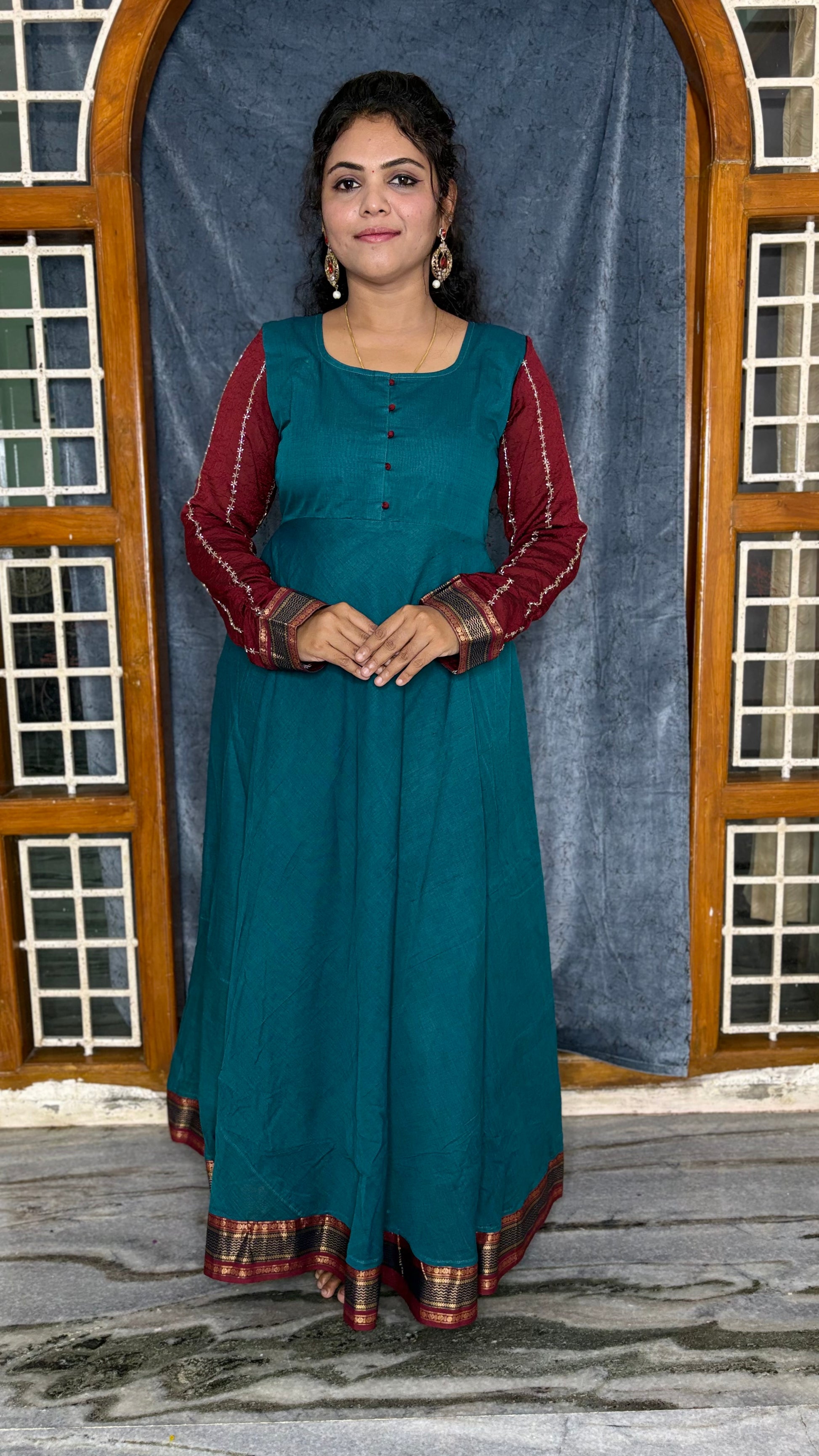 HANDLOOM COTTON ANARKALI SET