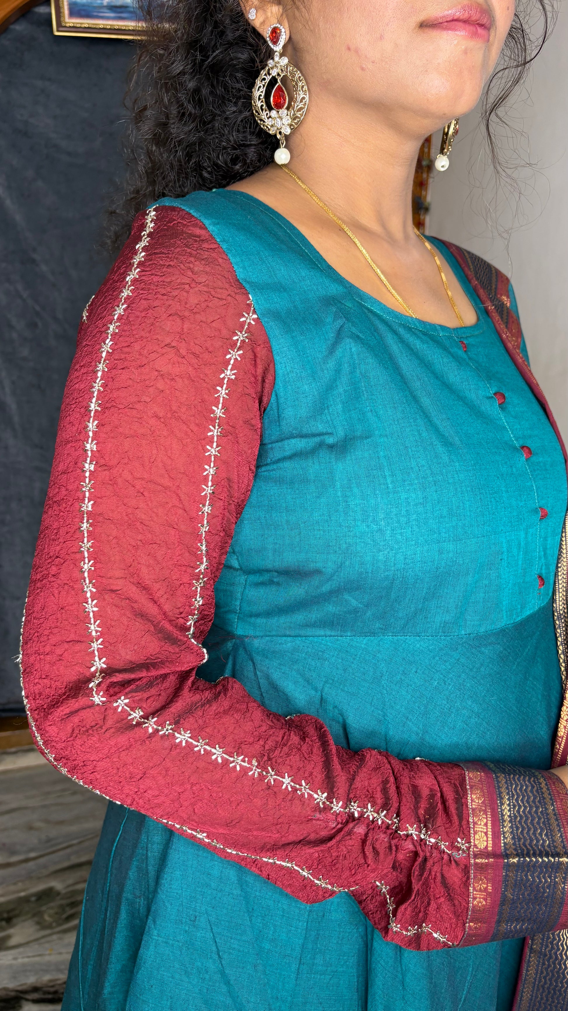 HANDLOOM COTTON ANARKALI SET