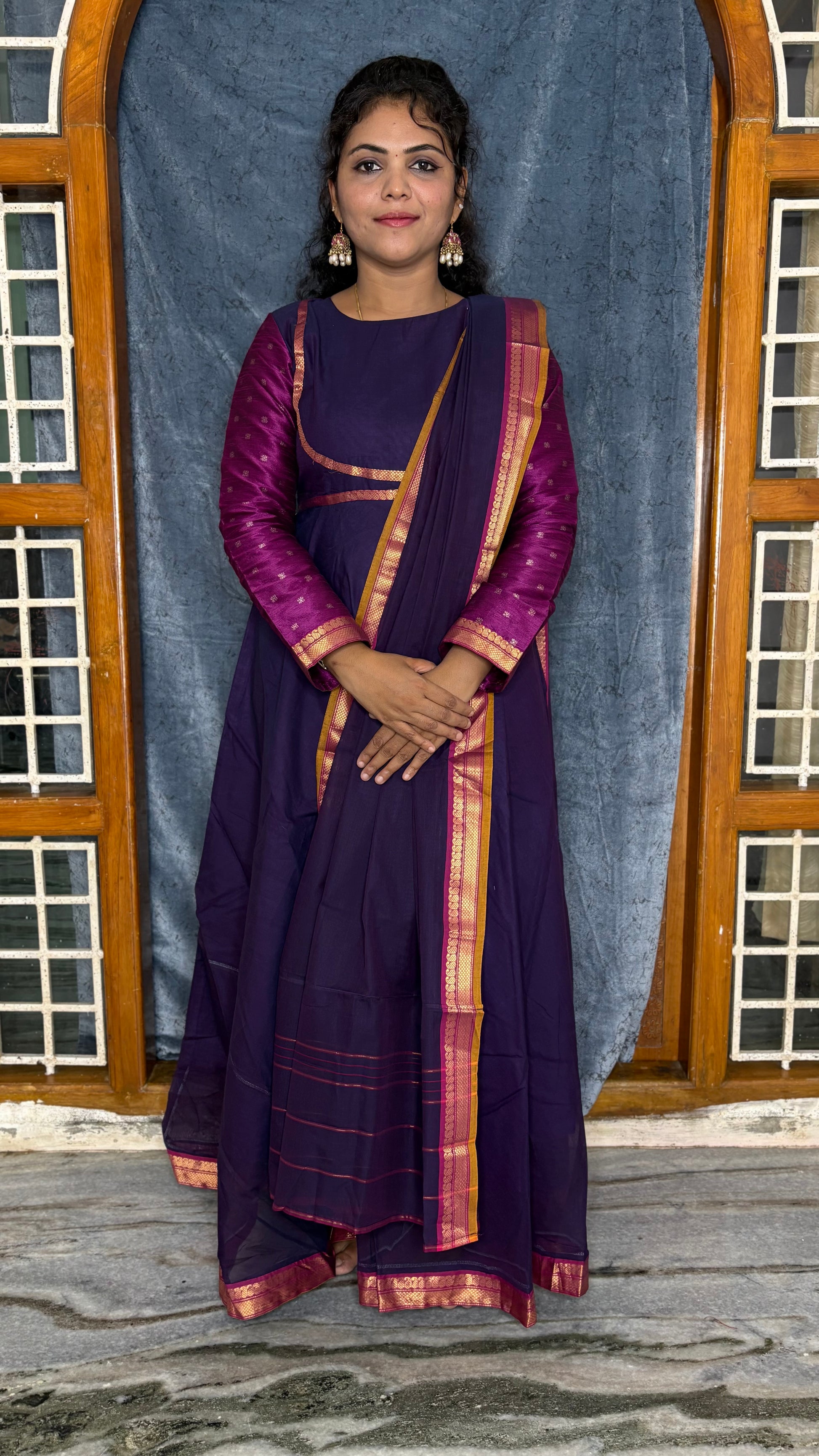 HANDLOOM COTTON ANARKALI SET