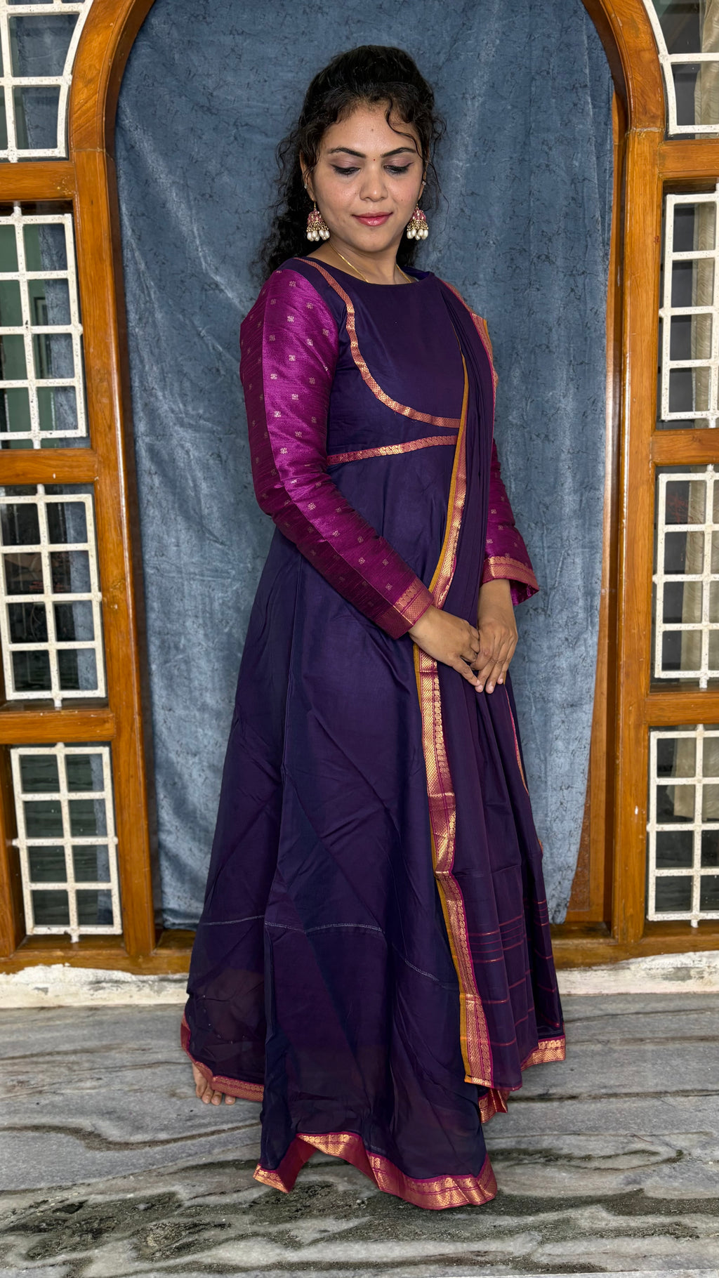 HANDLOOM COTTON ANARKALI SET