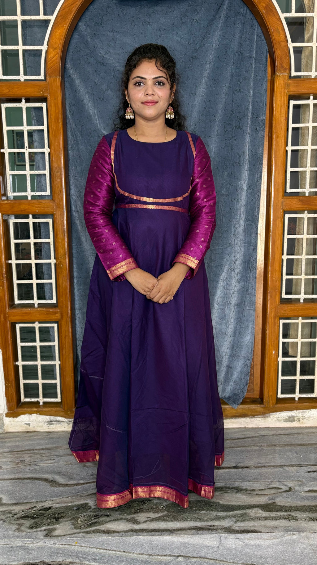 HANDLOOM COTTON ANARKALI SET