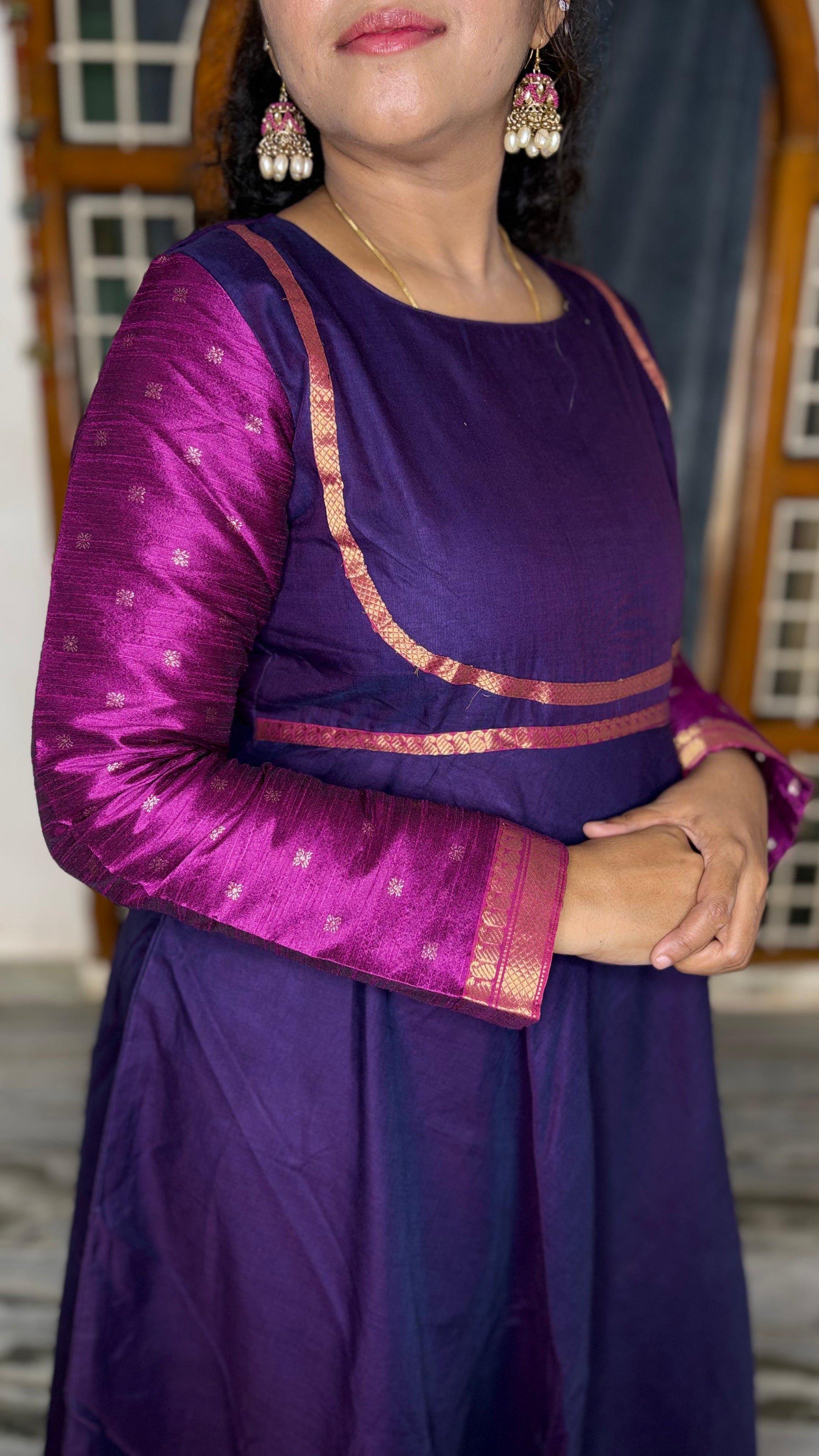 HANDLOOM COTTON ANARKALI SET